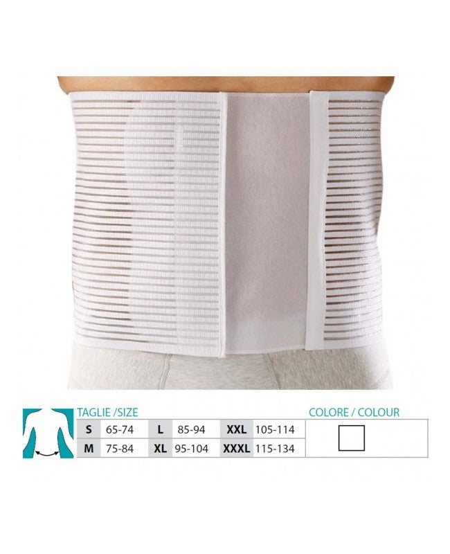 ORIONE Bauchstützgürtel, Stoff mit mehreren Streifen, 28 cm – Ref. Nr. 3090 ST