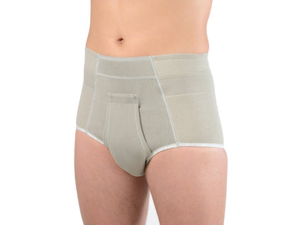 Bruchslip für Leistenbruch Sport-Model mit hohen Schnitt und vorderne öffnung Orione Ref.316
